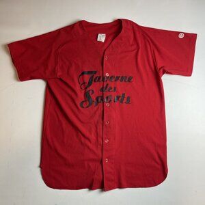VTG Athletic Knit AK Baseball Jersey #93 French Red Men's XL MADE IN CANADA